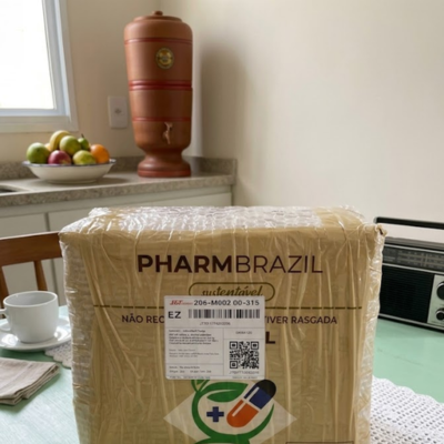 Caixa do pedido em casa